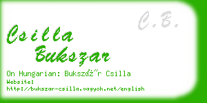 csilla bukszar business card